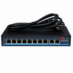 8 ports 10/100Mbps POE switch with 2 ports uplink
