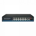 16 ports 10/100Mbps POE switch with 2