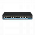 8 ports 10/100/1000Mbps POE switch with 2 GE uplink 1