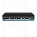 8 ports 10/100/1000Mbps POE switch with 2 GE uplink 4