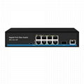 8 ports 10/100/1000Mbps POE switch with