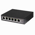 4 ports managed POE switch full gigabit with 1 uplink ports 2