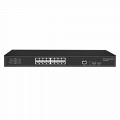 16 ports managed POE switch full gigabit with 2 SFP