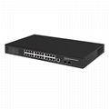 24 ports managed POE switch full gigabit with 2 SFP 2