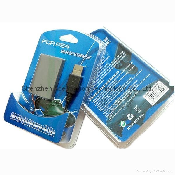 For PS4 rechargeable battery pack 2000mah 3