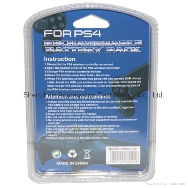 For PS4 rechargeable battery pack 2000mah 5