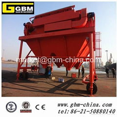 mobile tpye dust catcher hopper on port