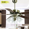 52 inch antique brass decorative concise ceiling fan 1