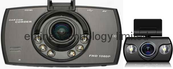 car black box HD 1080P Super-wide Night-vision Double Lens G11B Car Camera Recor