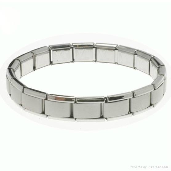 316L stainless steel starter italian charm bracelet