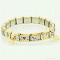 316L stainless steel starter italian charm bracelet 2