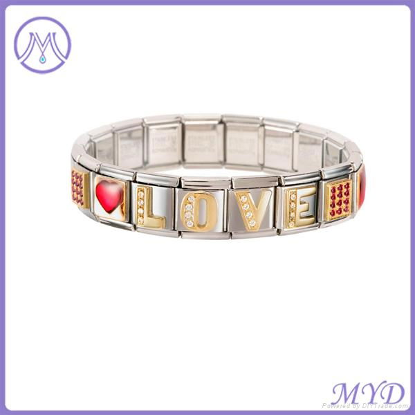 316L stainless steel Italian charm bracelet - MTB-00005 - MYD (China ...