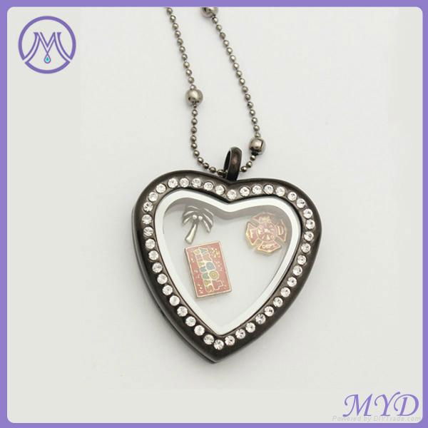 316L stainless steel floating charm locket pendant 2