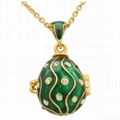 Wholesale Enamel Mini Faberge Egg Russian Egg Pendant 2