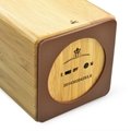 Hairong hight quality portable wireless mini Cube bamboo bluetooth speaker 2