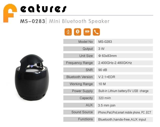 Hairong portable egg shape 3.0 EDR mini cute bluetooth speaker 5