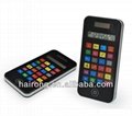 Hairong 8 digits Iphone shape solar power pocket calculator for promotion gift
