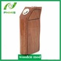 2014 alibaba new wooden mod/mechanical wood box mod/popular design wood mod