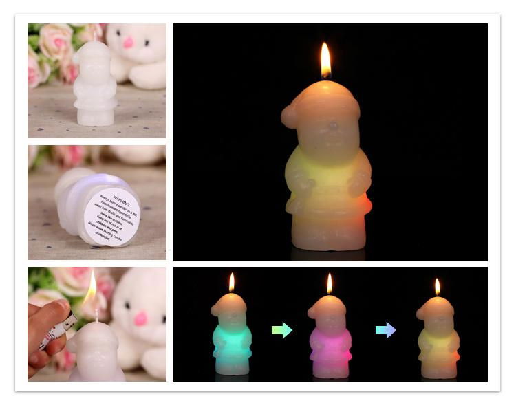 Fantastic Santa Claus  Color Changing  LED Candle 5