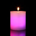 Romantic Valentine's Day Pillar heart Shape Color changing  LED candles 2