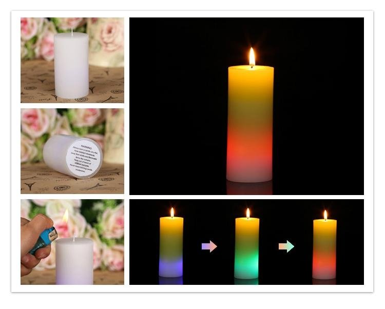Pillar Shape Color-changing LED candles