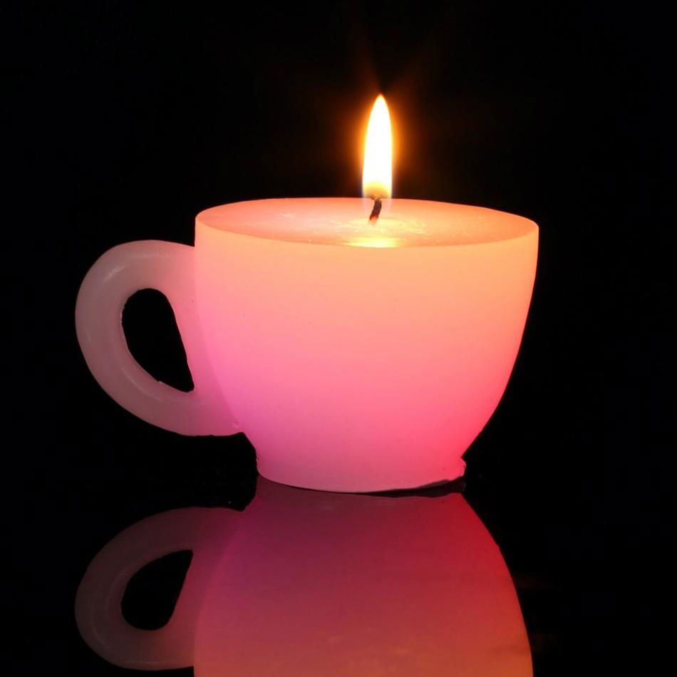 Battery operated Color changing Mug Shape LED candles 5