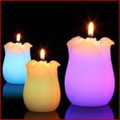color-changing Valentine's Day Tulip  LED candles