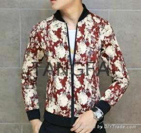 2014 autumn new men's casual jackets spend tide Korean Slim thin section collar  2