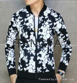 2014 autumn new men's casual jackets spend tide Korean Slim thin section collar  4