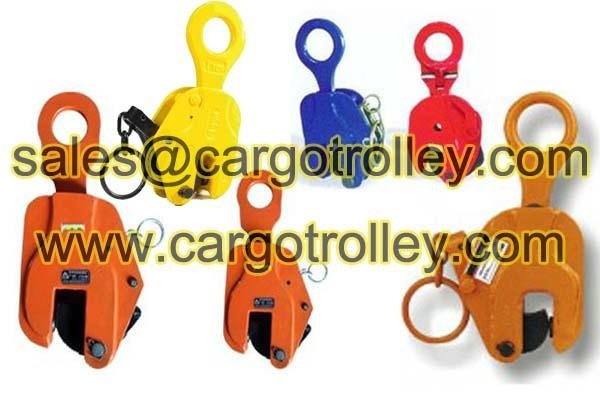 Vertical steel plate lifting clamps structure 5