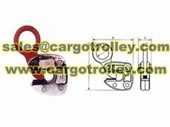 Horizontal steel plate lifting clamps application