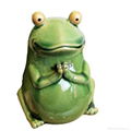 Craft frog pottery home decor gift