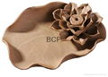 Handicraft home decor lotus pottery ashtray incense holder 1