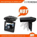 Hot-sellingHD  H198 car dvr 2.5inch with infrared radiation external mini camera 3