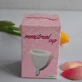 FDA material Protable folding collapsible silicone menstrual cup for travel