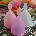 FDA material Protable folding collapsible silicone menstrual cup for travel