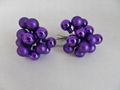 Purple Christmas Glass Baubles On Wires