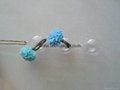 Clear Glass Bauble With Two Hooks