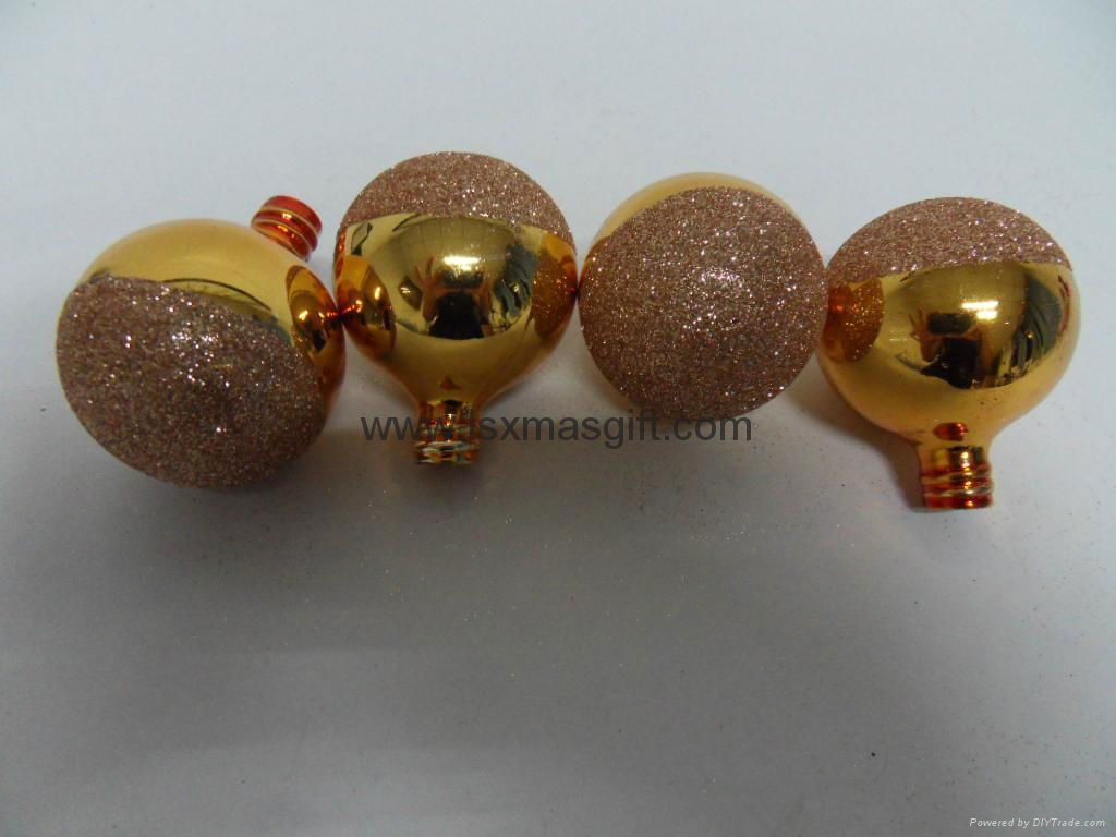 Luxury Glass Christmas Ball Christmas Craft Christmas Glass Ball With Glitter 2