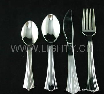 Plastic Silver Cutlery 3