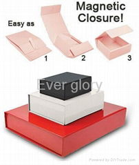 cardboard rigid folding gift box for apparel packing folding