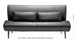 Modern Leather  Loveseat 