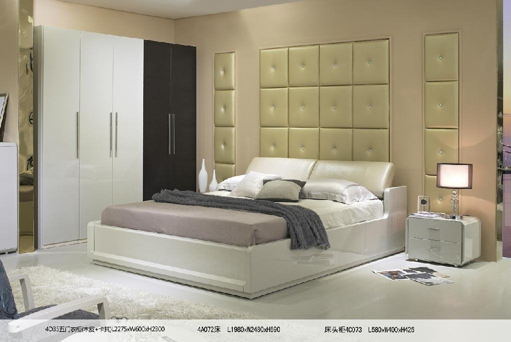 New Bedroom Furniture High gloss Bed 4