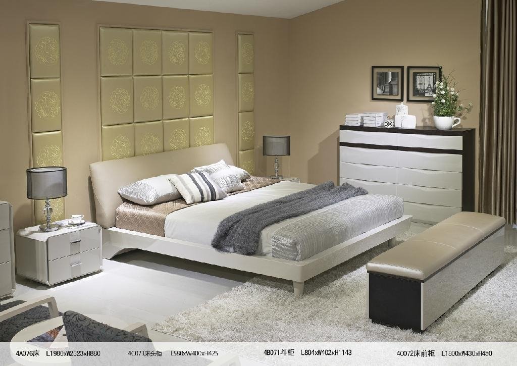 New Bedroom Furniture High gloss Bed 3