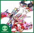 Custom print soft colorful dog collar pet leash 4