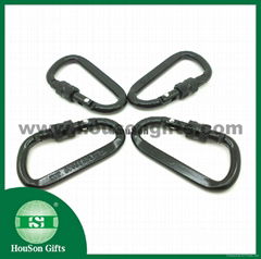 D shape Aluminum large carabiner big carabiner hook with handle