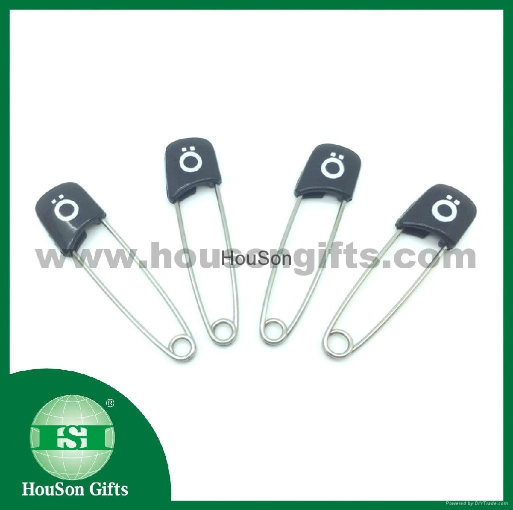 Plastic head safety pin
