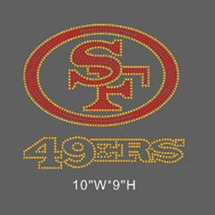 Iron On San Francisco Giants &49er  Rhinestone Transfers for tshirts