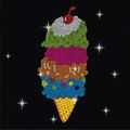 Ice Cream Bling Rhinestone Transfer Design