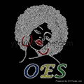 hot sale OES afro girl rhinestone transfers 1